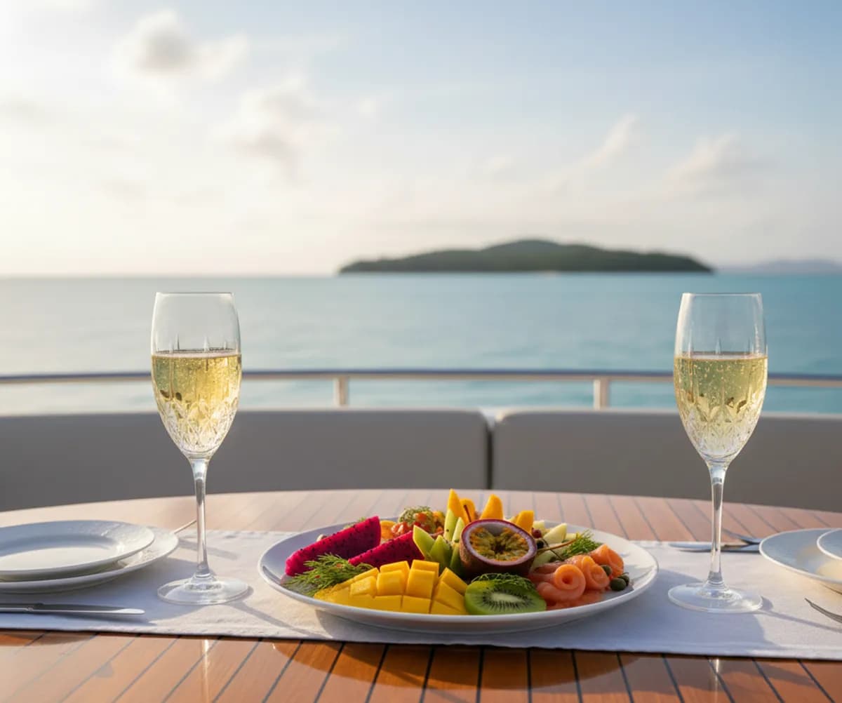 فطور الشمبانيا ابدأ يومك في البحر