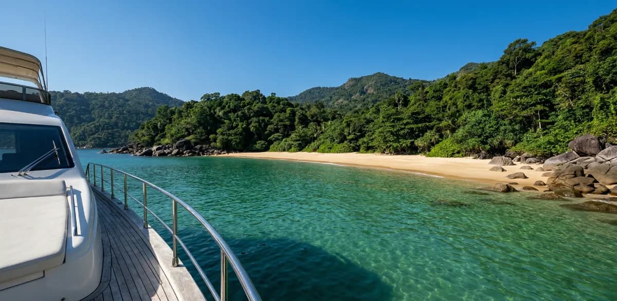 חוף לאם סינג: הבלעדיות של גישה דרך מים בלבד