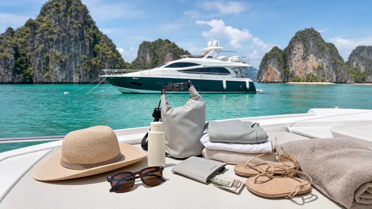 Que emporter pour une journée en yacht en Thaïlande